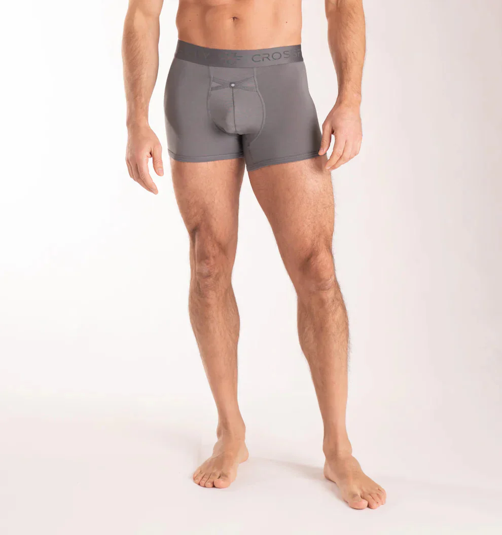 3-pack: IKON Men's 3" Trunks - Plum + Italia + Charcoal - Image 3