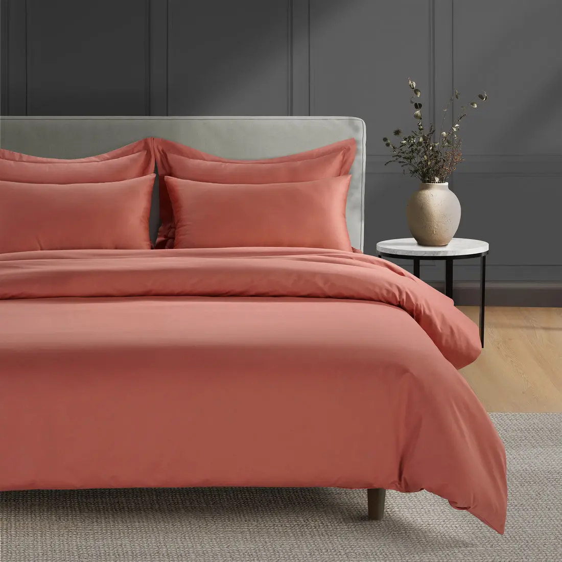 Terra Cotta 800 Thread Count Sateen Duvet Cover - Image 2