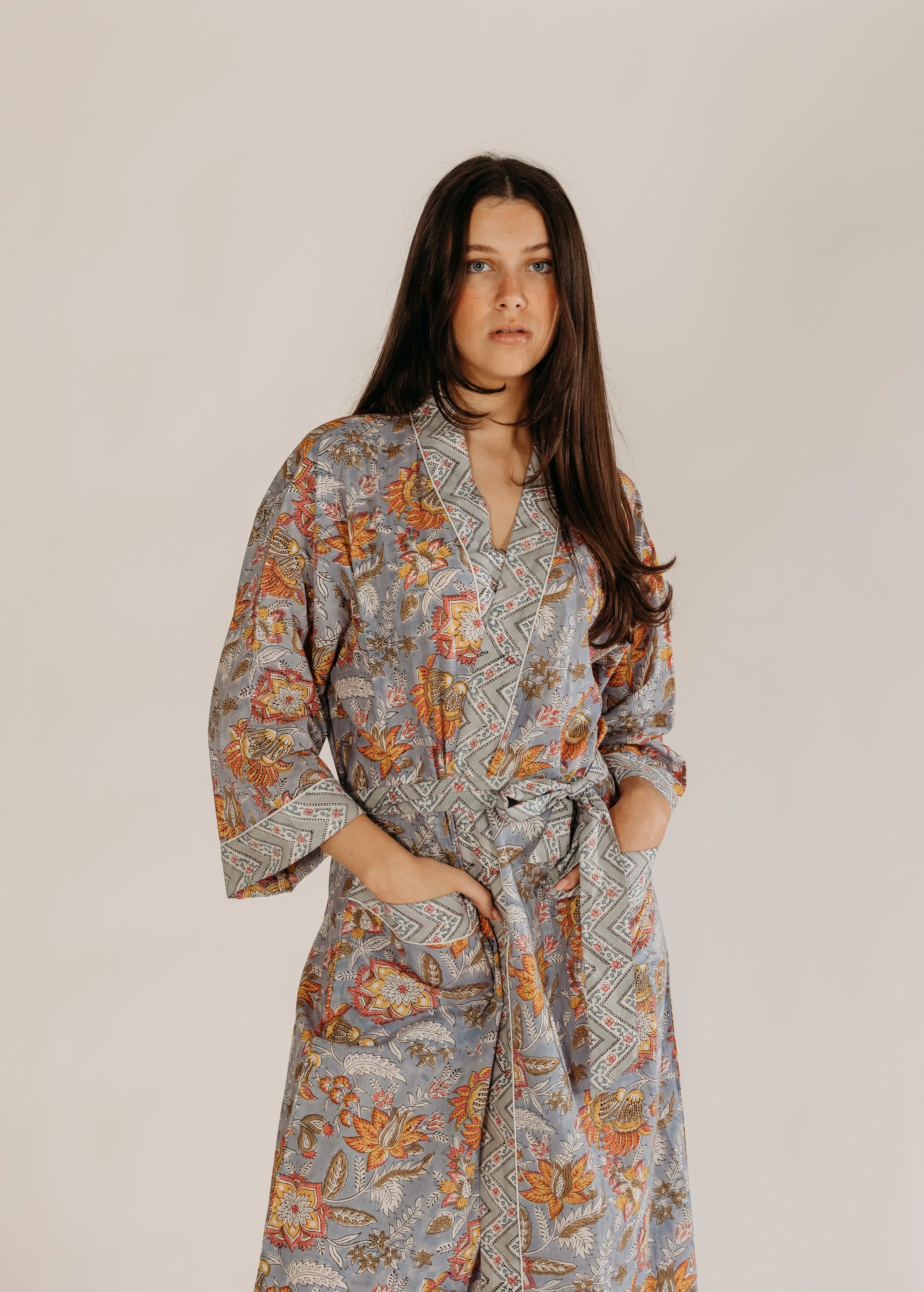 Aarti Block Printed Cotton Robe - Image 9