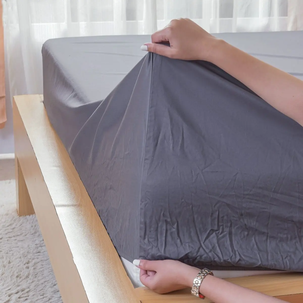 Charcoal Ackly Bamboo Bedding - Image 5