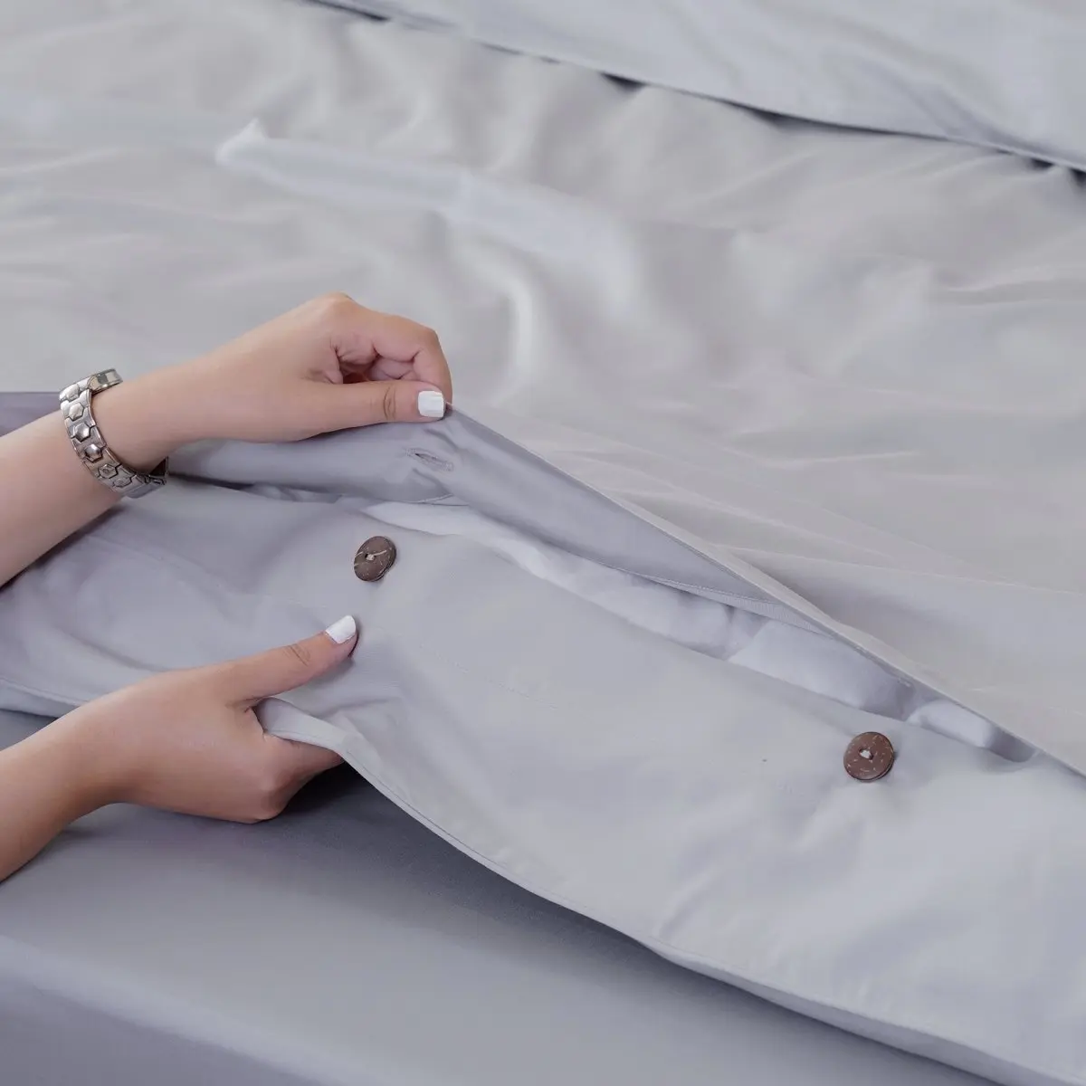 Dove Grey Ackly Bamboo Bedding - Image 3