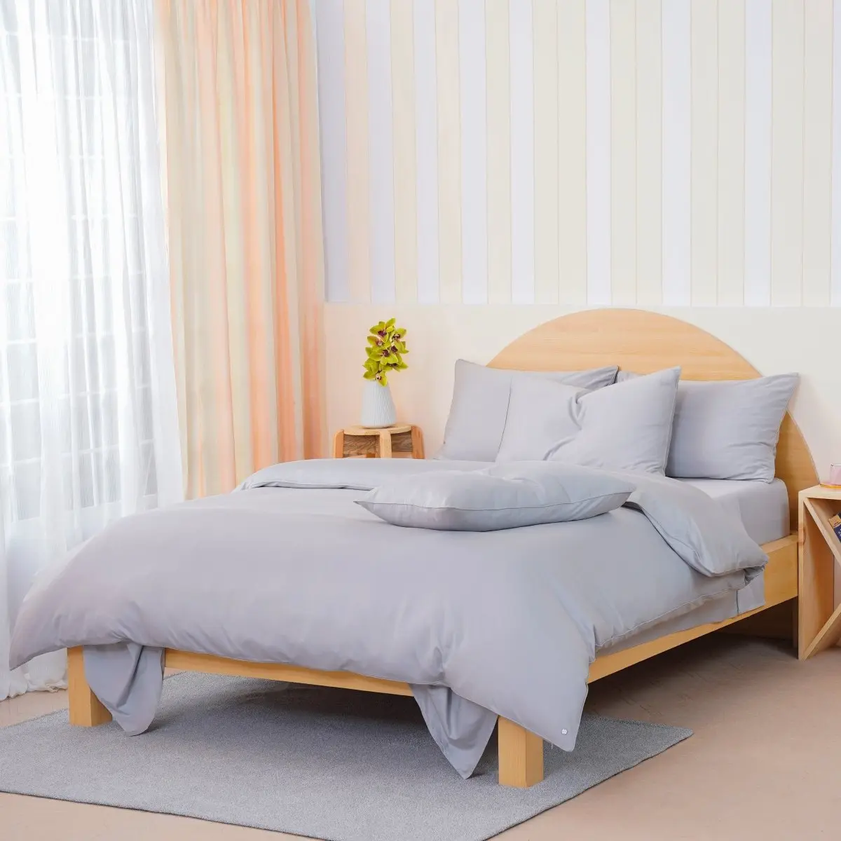 Ackly Bamboo - Dove Grey Flat Sheet - Image 7