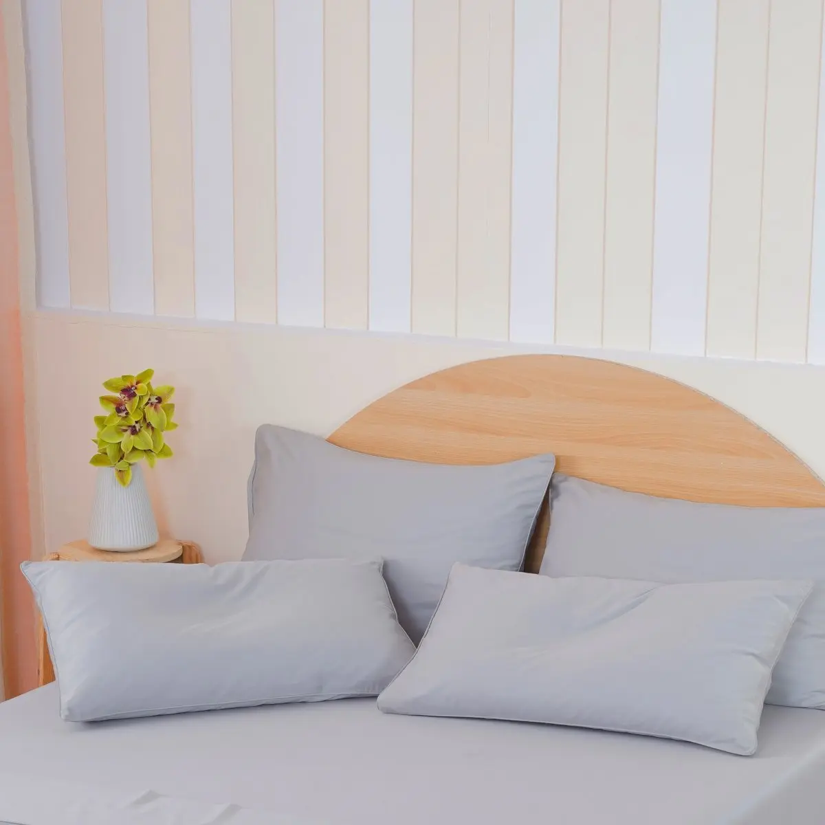 Ackly Bamboo - Dove Grey Pillowcases Pair - Image 2