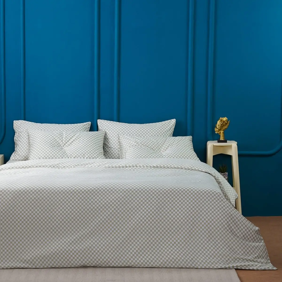Sage Green Checkerboard Ackly Bamboo Bedding - Image 10