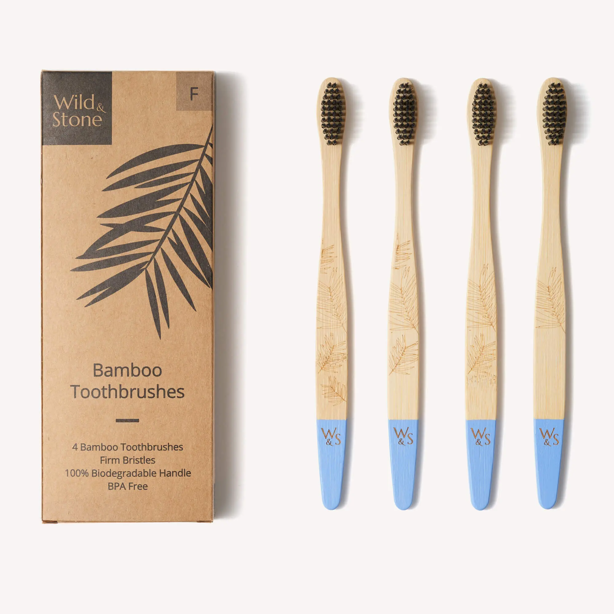 Adult Bamboo Toothbrush - 4 Pack - Firm Bristles - Image 4