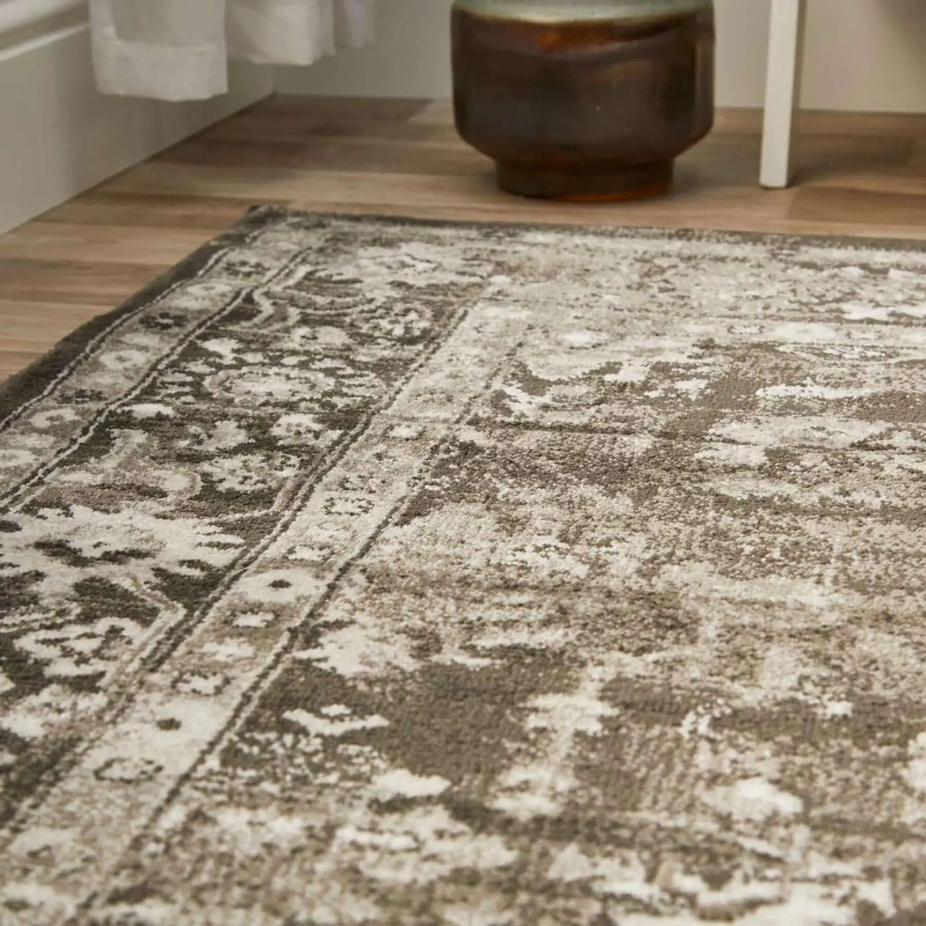 Anatolia Dark Grey Vintage Rug - Image 2