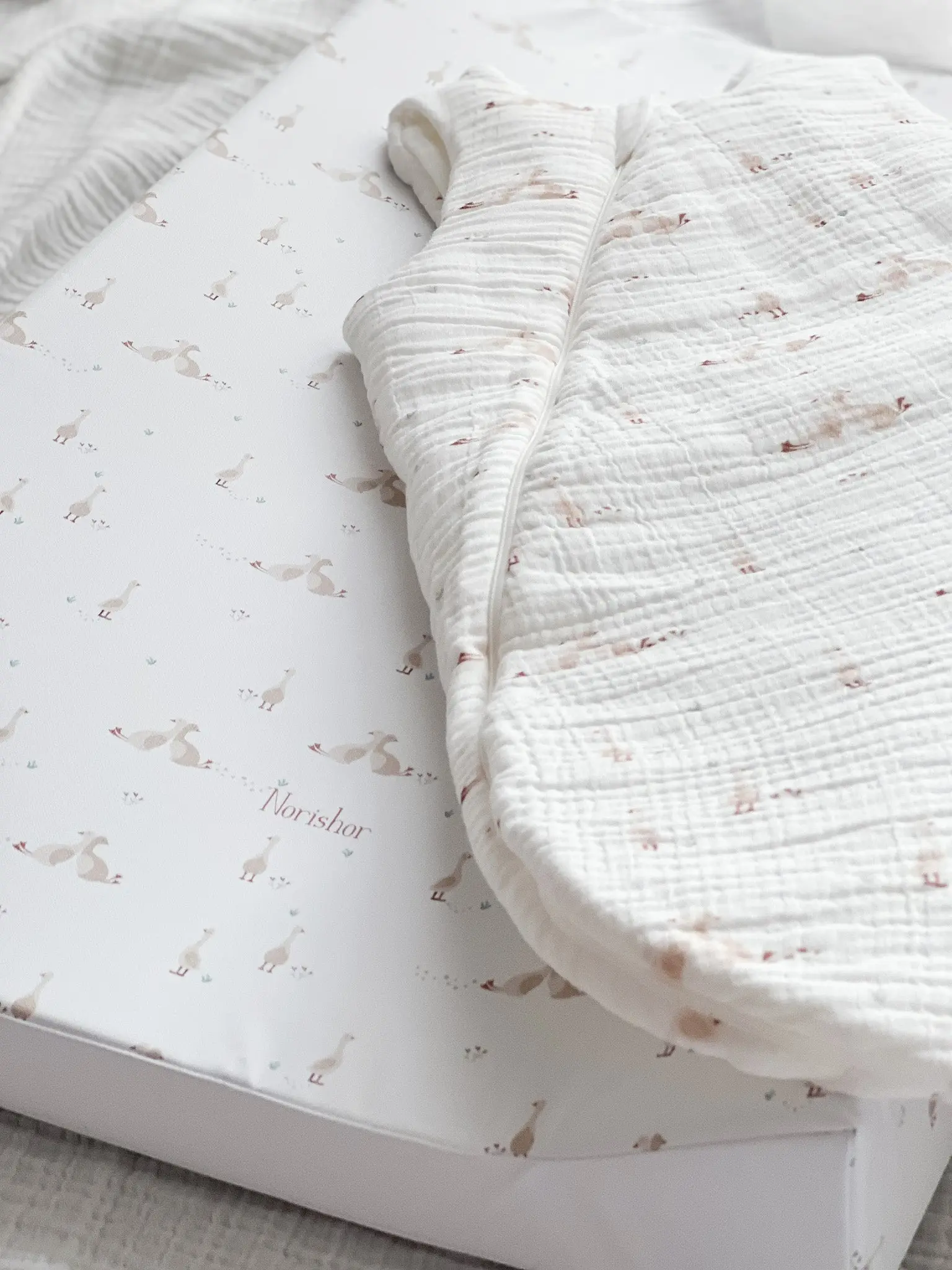 Anti-Roll Baby Changing Mat - Goose - Image 3