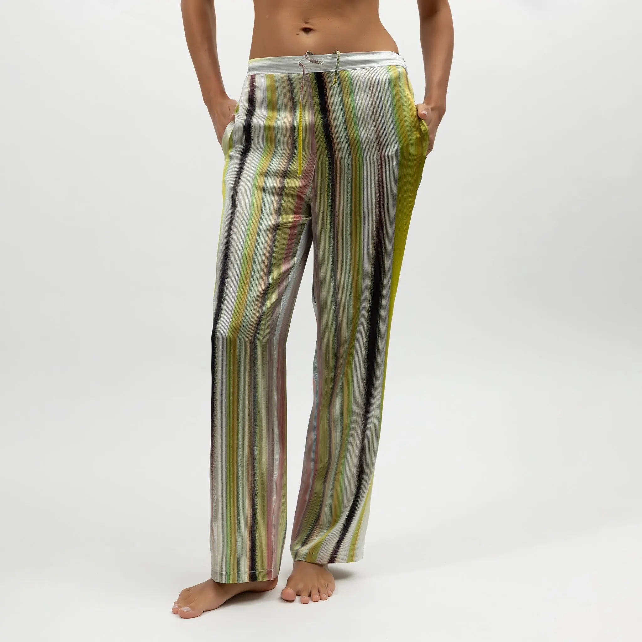 Art Stripes Silk Pants - Image 3