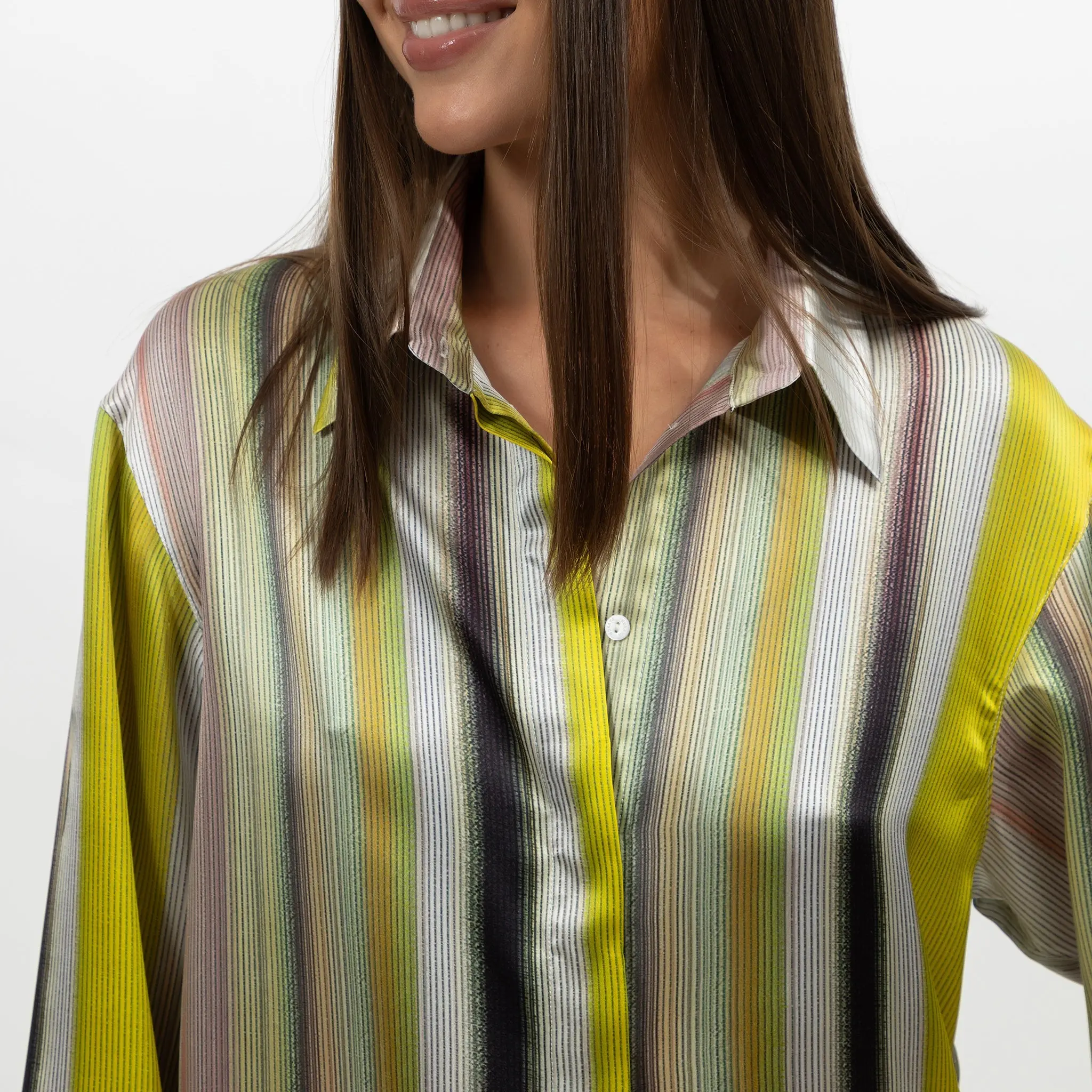 Art Stripes Silk Shirt - Image 14