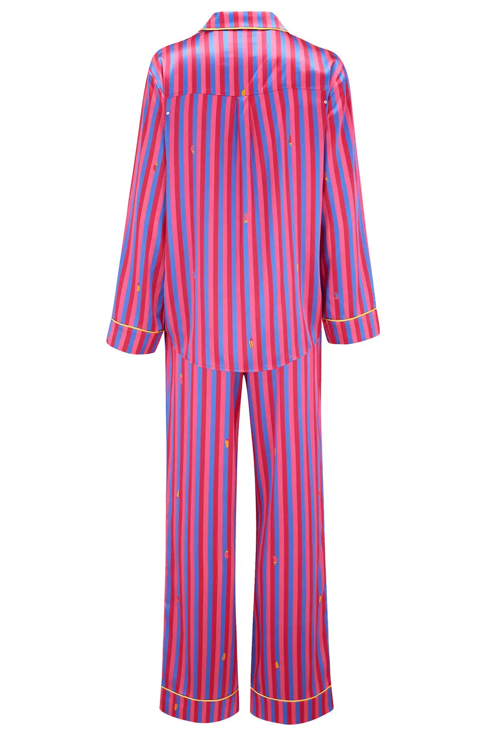 Aurelie Crimson Stripe Silk Shirt - Image 6