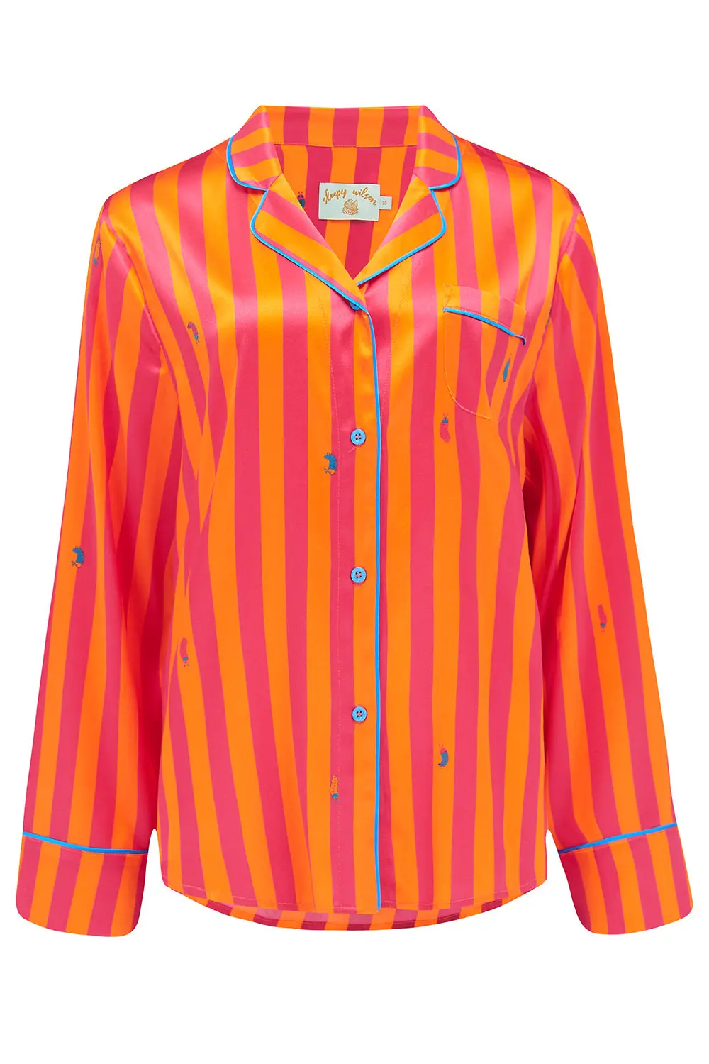 Aurelie Sunset Stripe Women's Silk Shirt - Image 3
