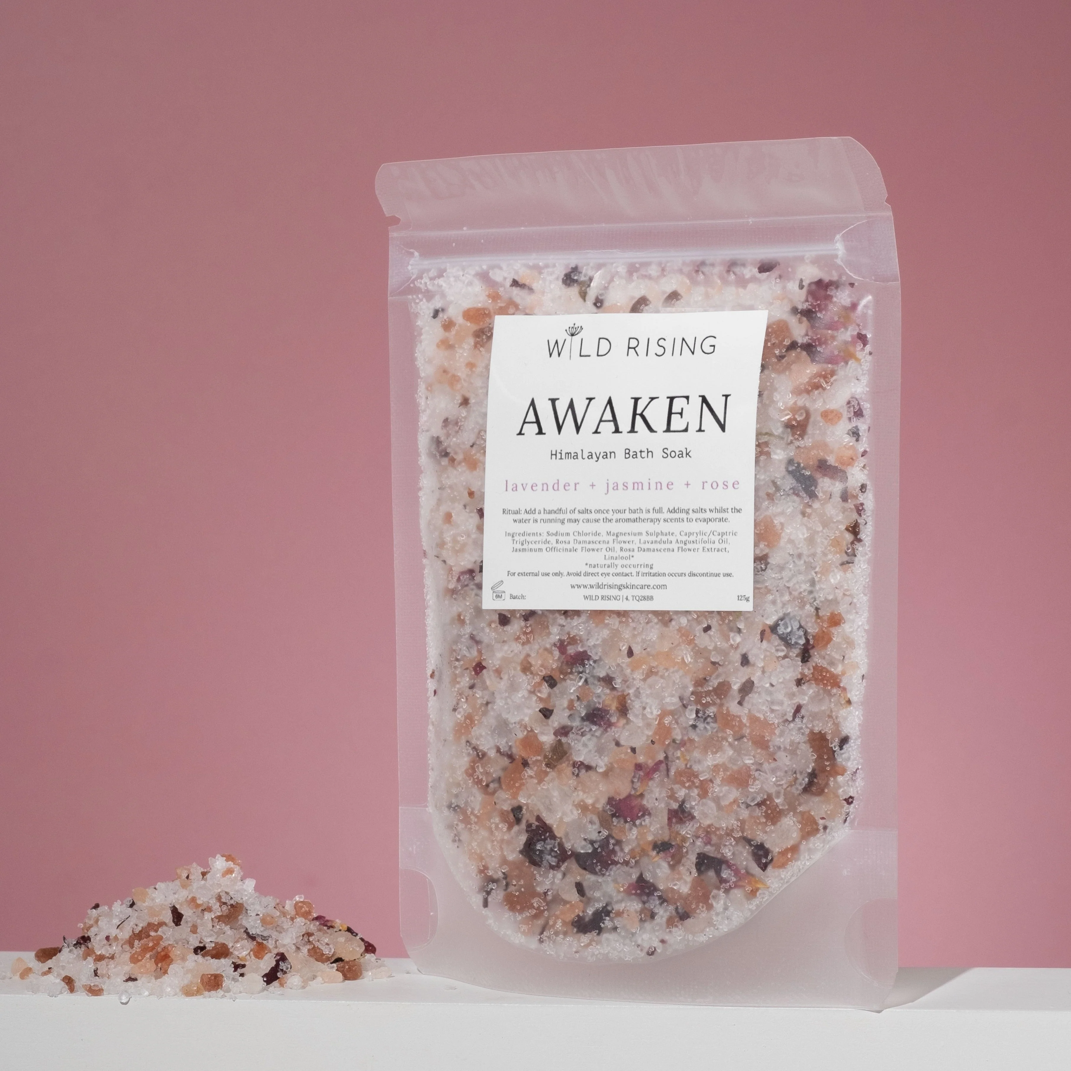 Awaken - Lavender, Jasmine and Rose Bath Salts 125g
