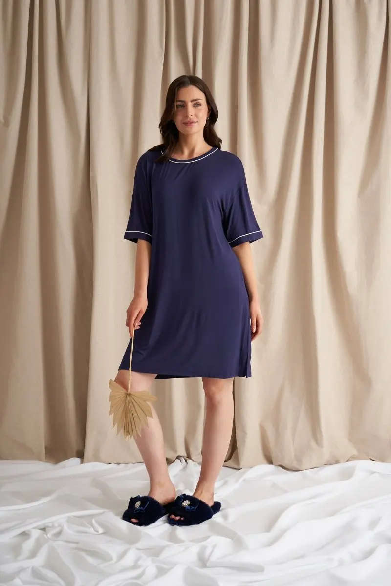 Midnight Bamboo Classic Tee Dress - Image 4
