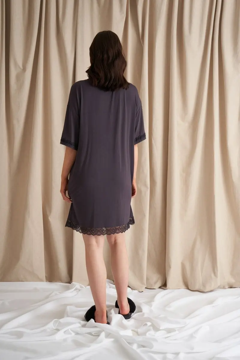 Raven Bamboo Lace Tee Dress - Image 3