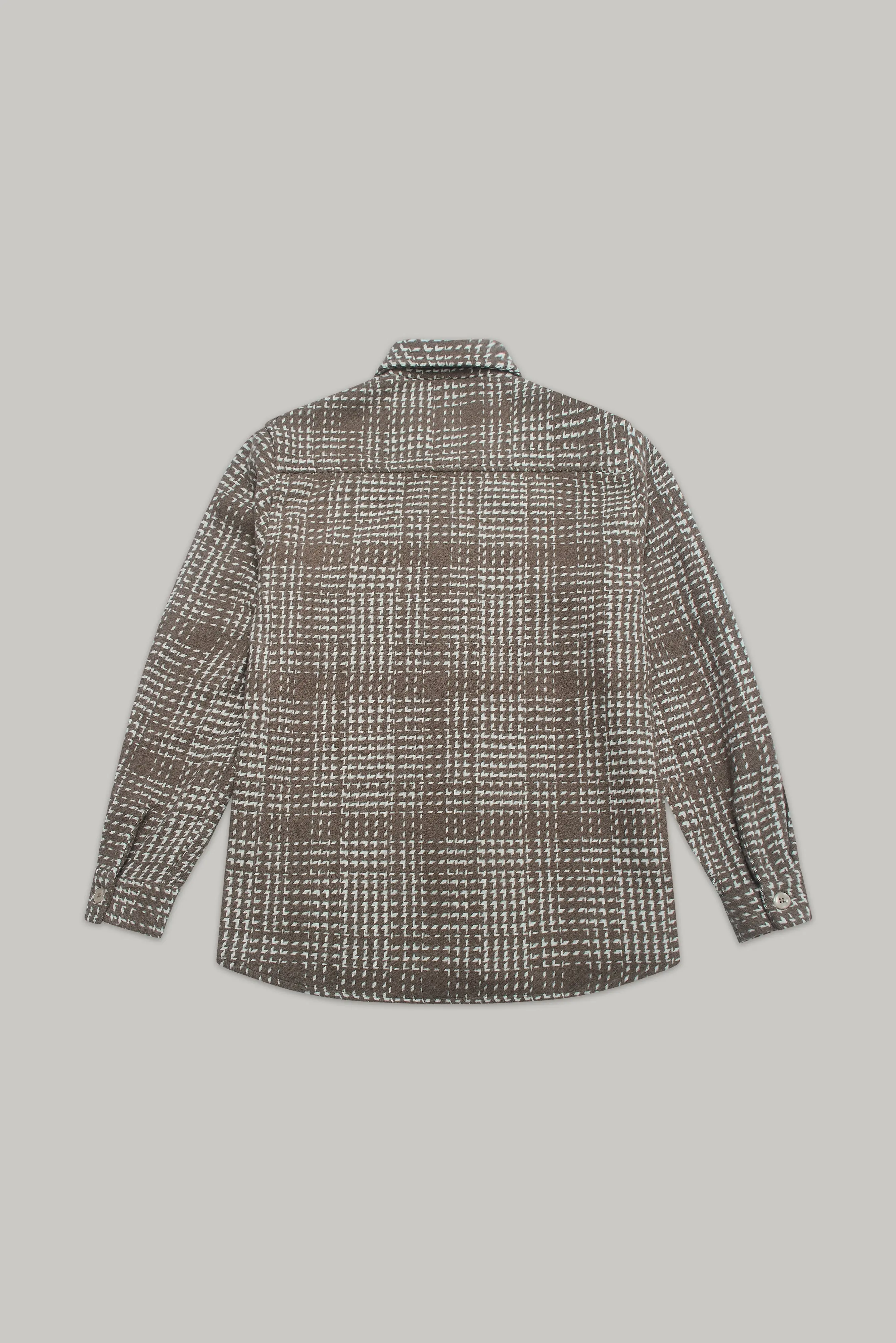 Bart Overshirt - Brown Ecru Check - Image 11