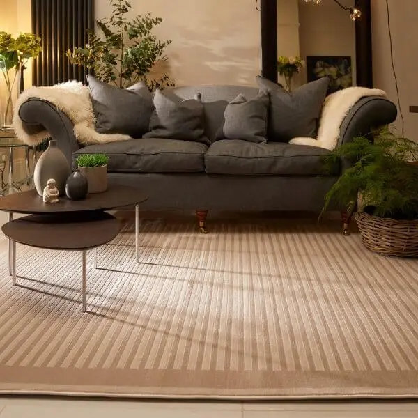 Belgrade Natural Striped Rug - Image 3