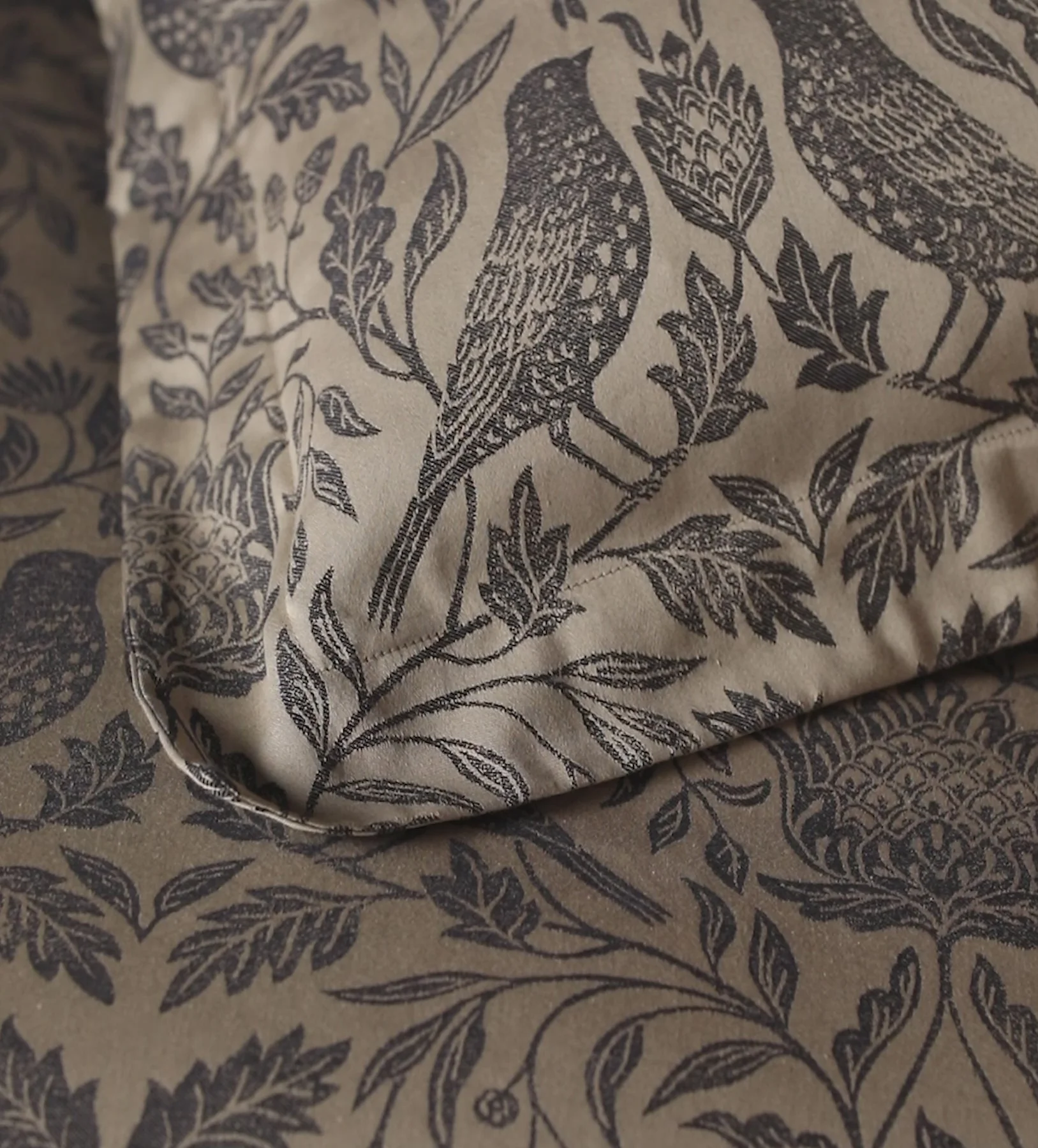 Birdie Jacquard 100% Cotton Duvet Cover - Image 4