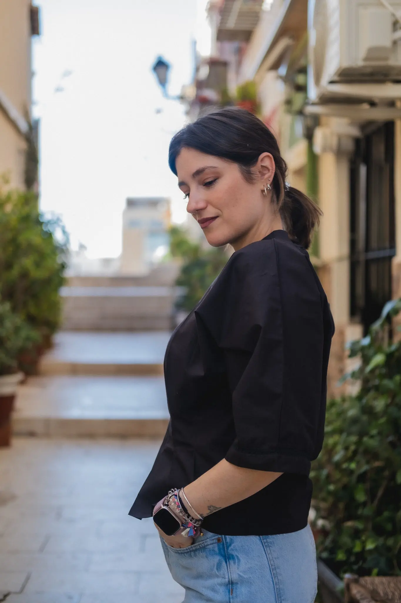 Black Pleated Top - Image 2