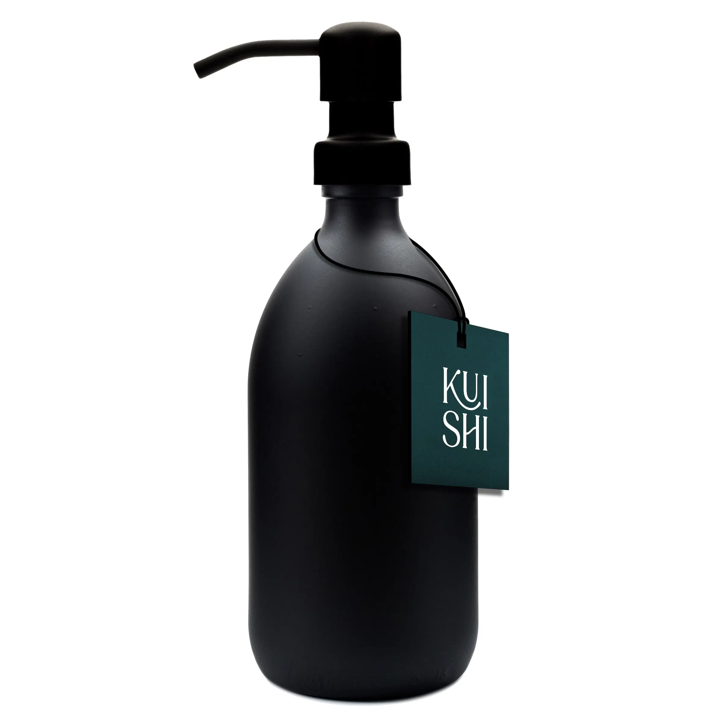 Black Soap Dispenser Stainless Steel Pump - Image 2