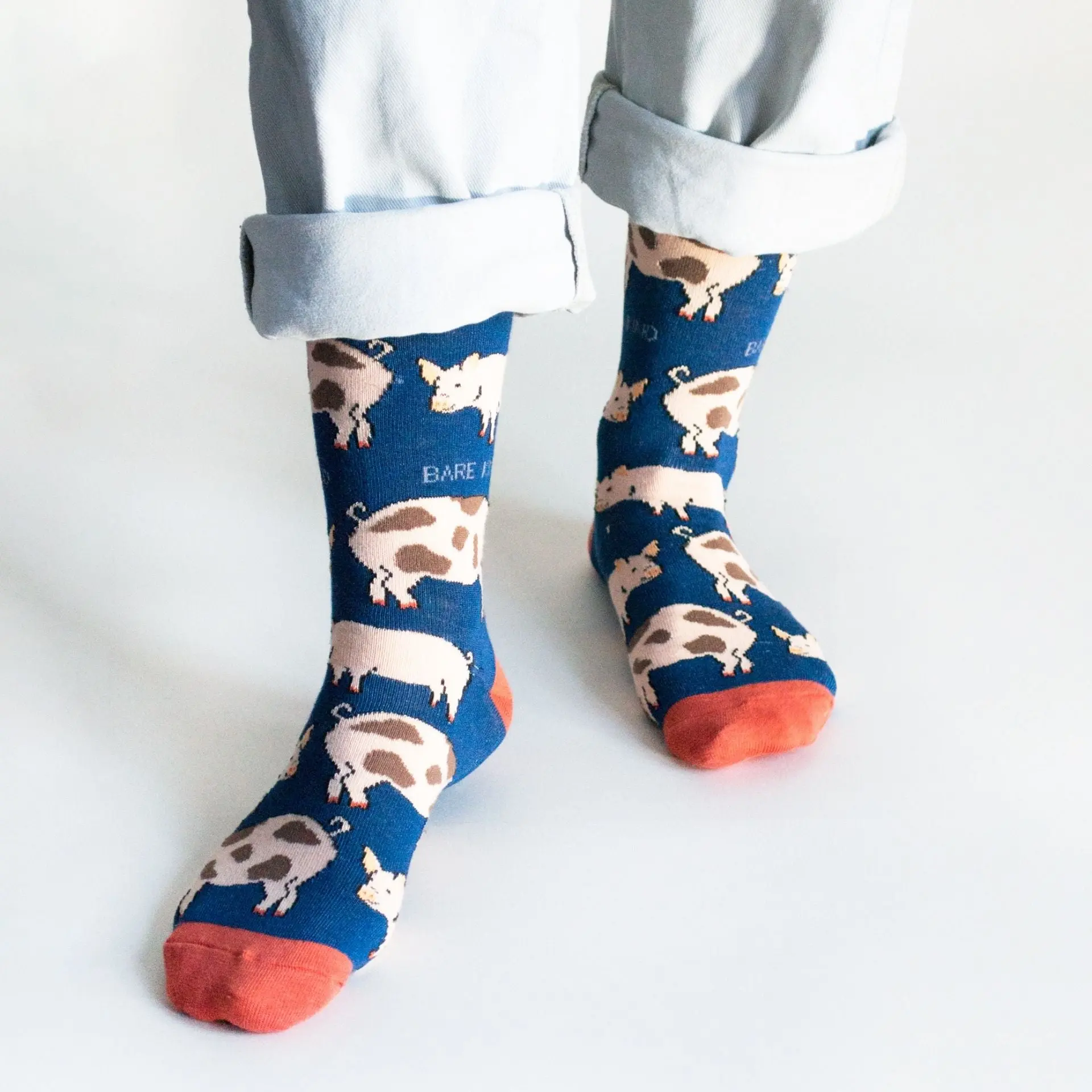 Blue Farm Animals Bundle of 3 Bamboo Sock Set - Image 2