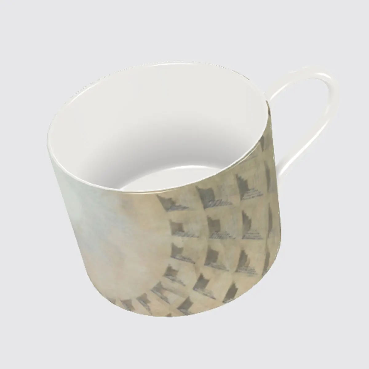 Bone China Cup and Saucer - Pantheon Dome - Image 3