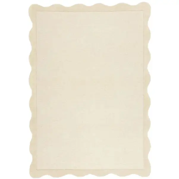 Bonnie Natural Scallop Wool Rug - Image 5