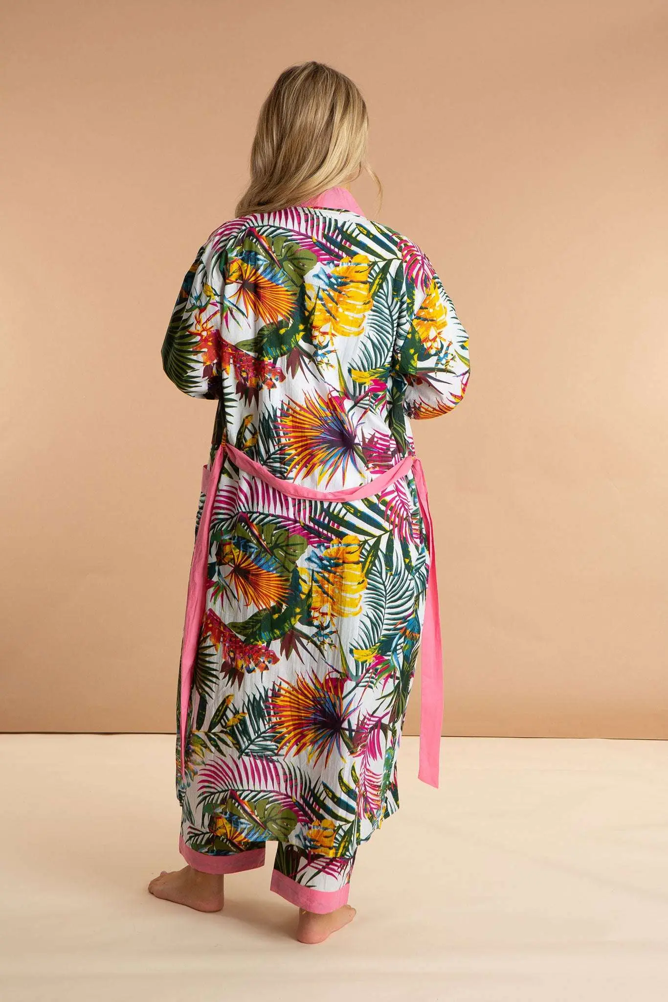 Bora Bora Women's Floral Cotton Robe - Image 4