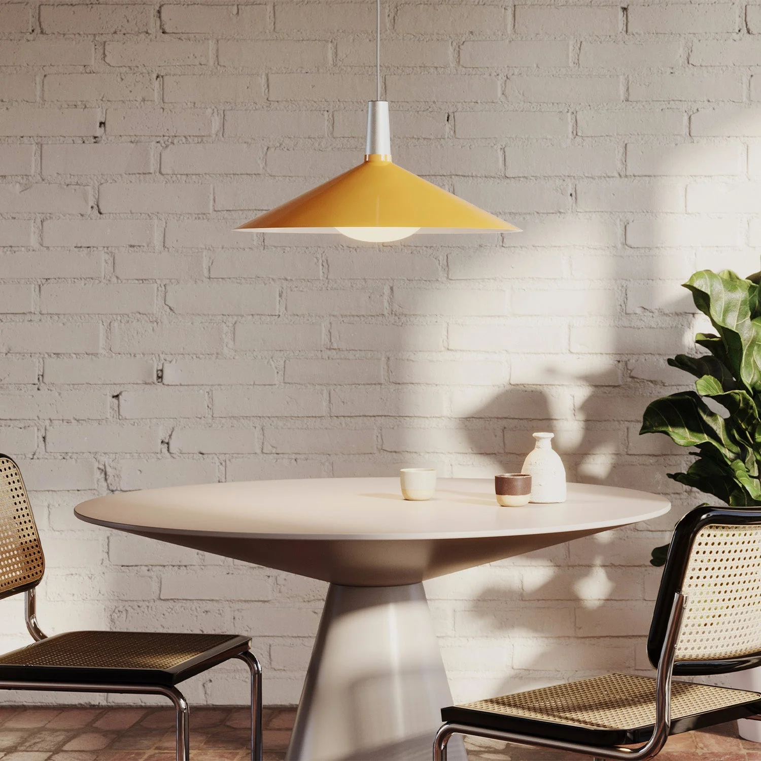 Bower Pendant Light Large in Yellow - Image 3