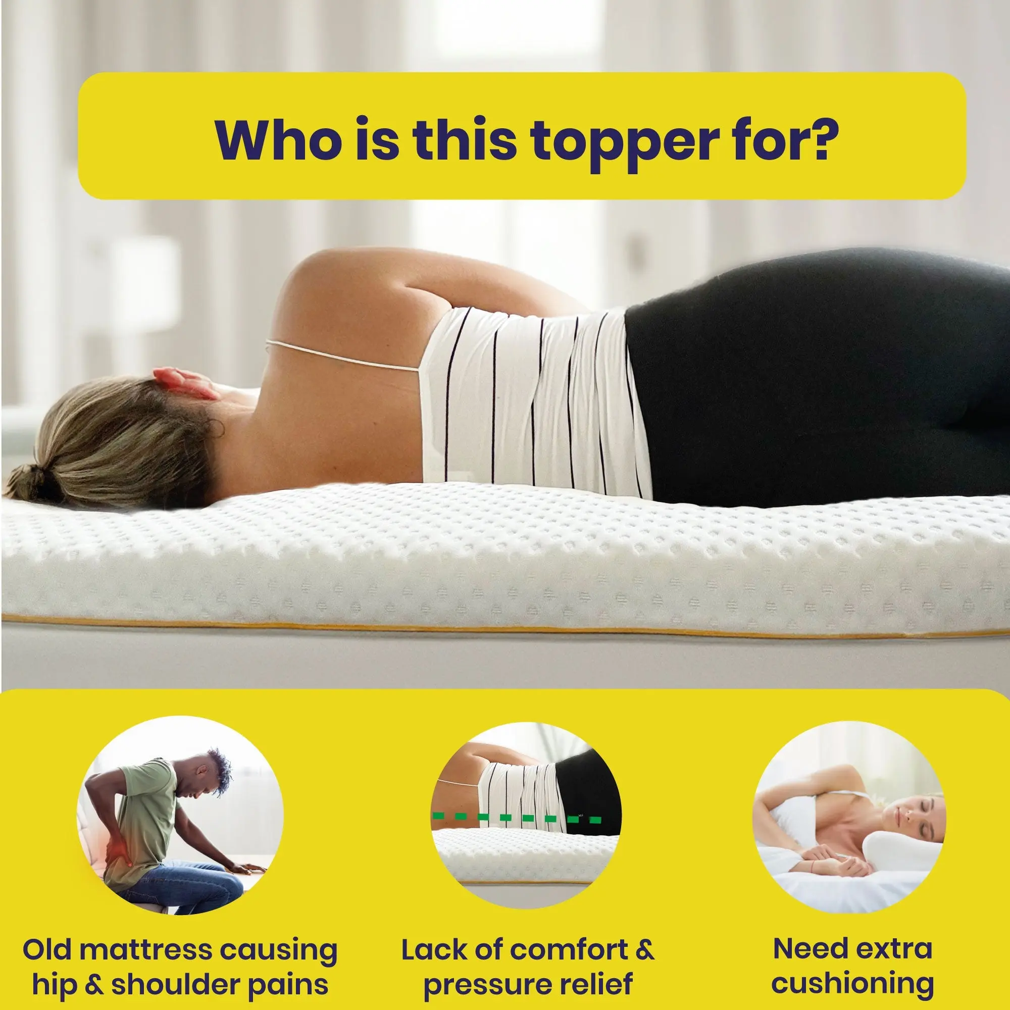 Brightr® Aurora  2 in 1 Memory Foam mattress topper - Image 4