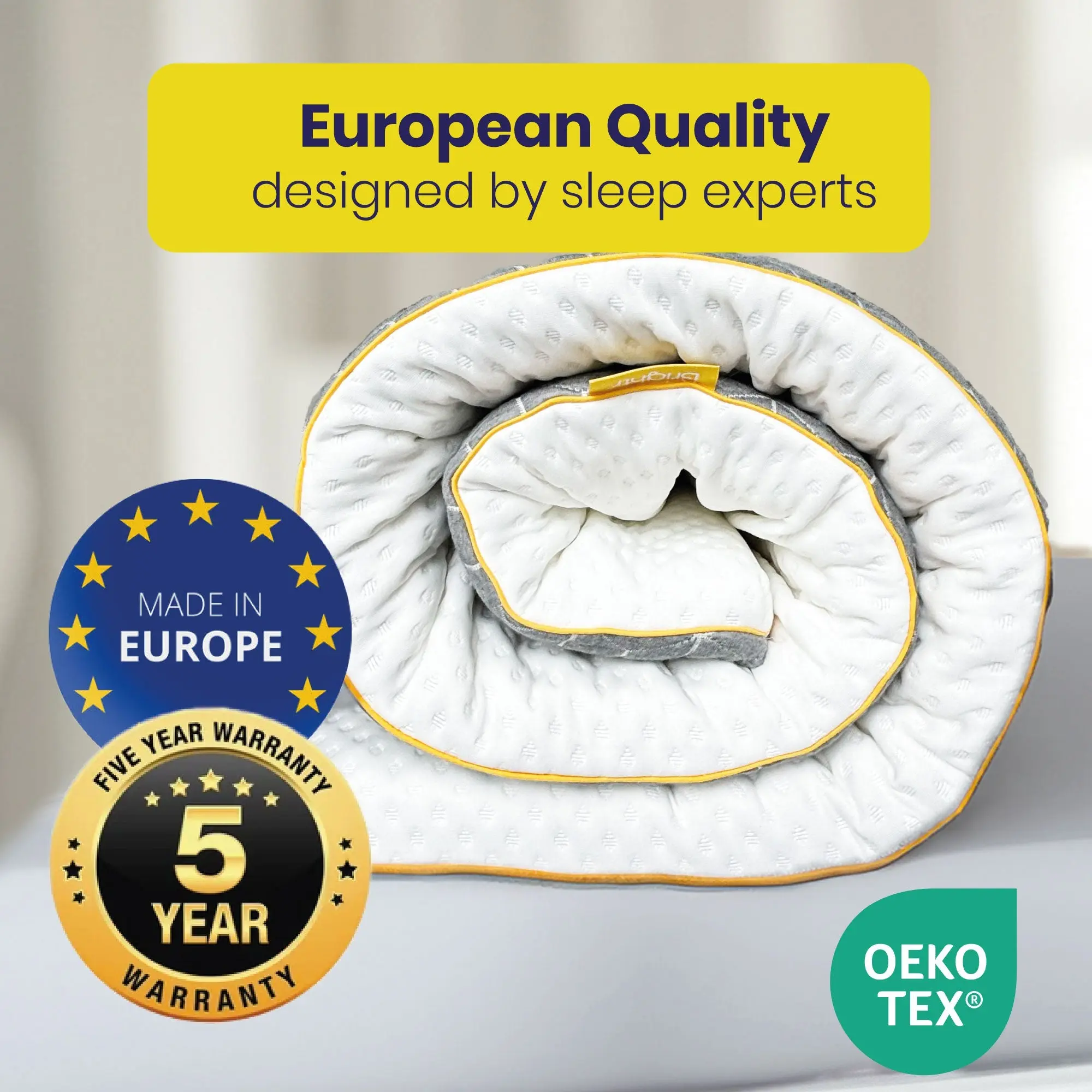 Brightr® Aurora Deluxe 2 in 1 Memory Foam mattress topper - Image 14