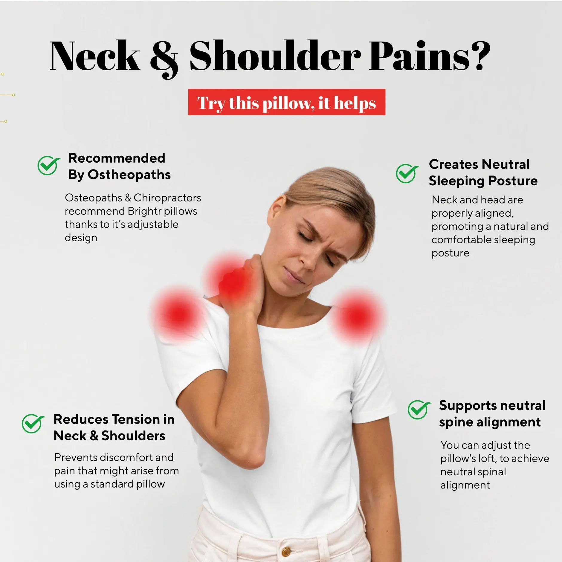 Brightr® Stella Hybrid Neck Relief pillow - Image 8