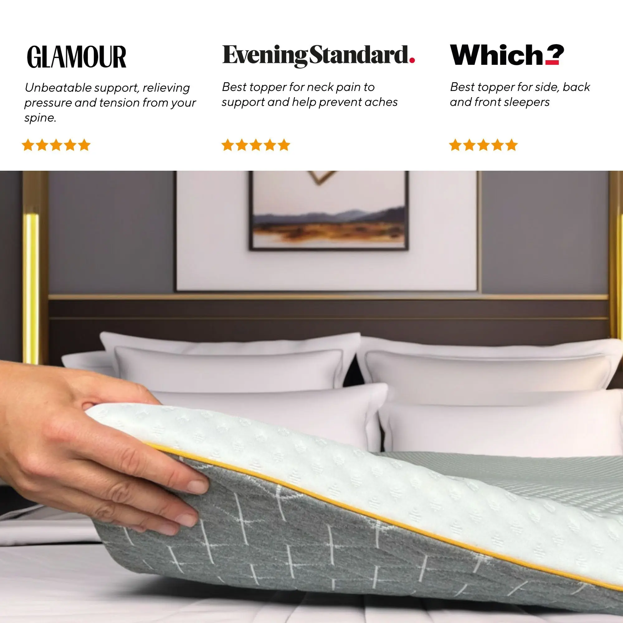 Brightr® Titan Deluxe 2 in 1 Mattress Topper - Image 6