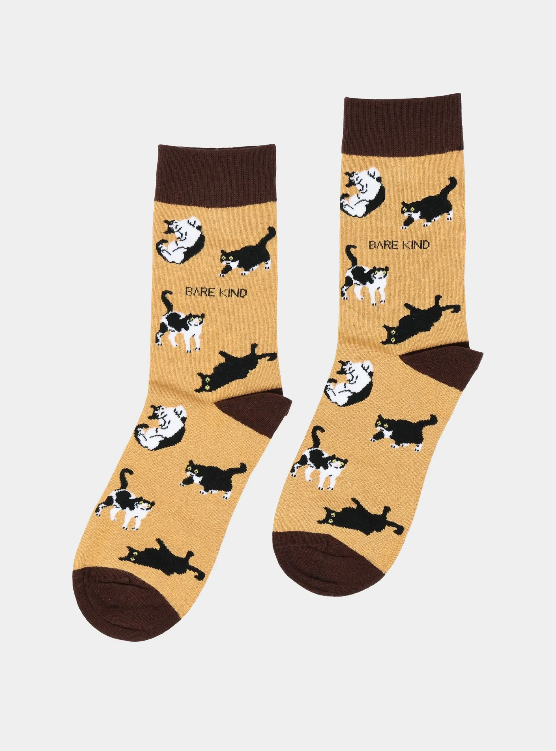 Brown Cat Pet Pair Bamboo Sock Set