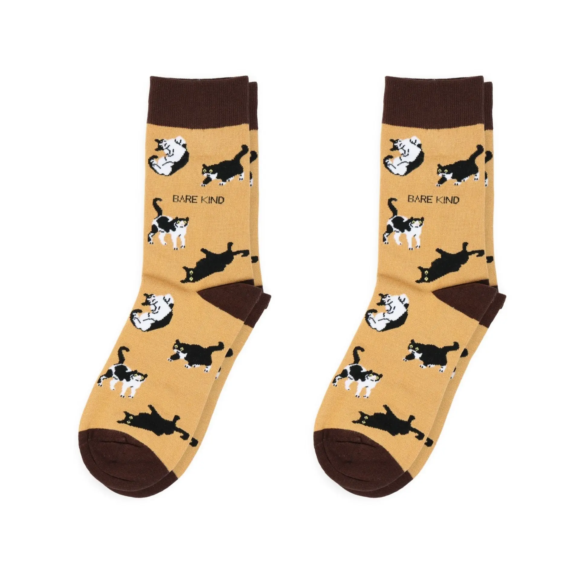Brown Cat Pet Pair Bamboo Sock Set - Image 4