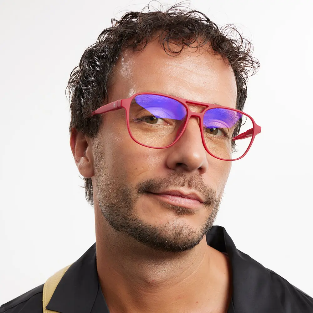 Burgundy Red Brad Glasses - Image 2