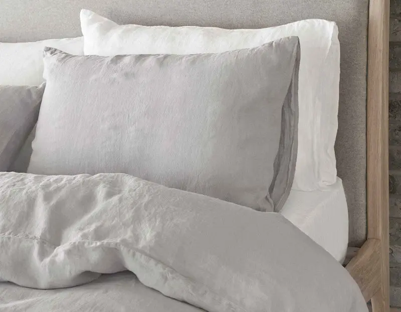 Calm Grey Linen Bedding - Image 3