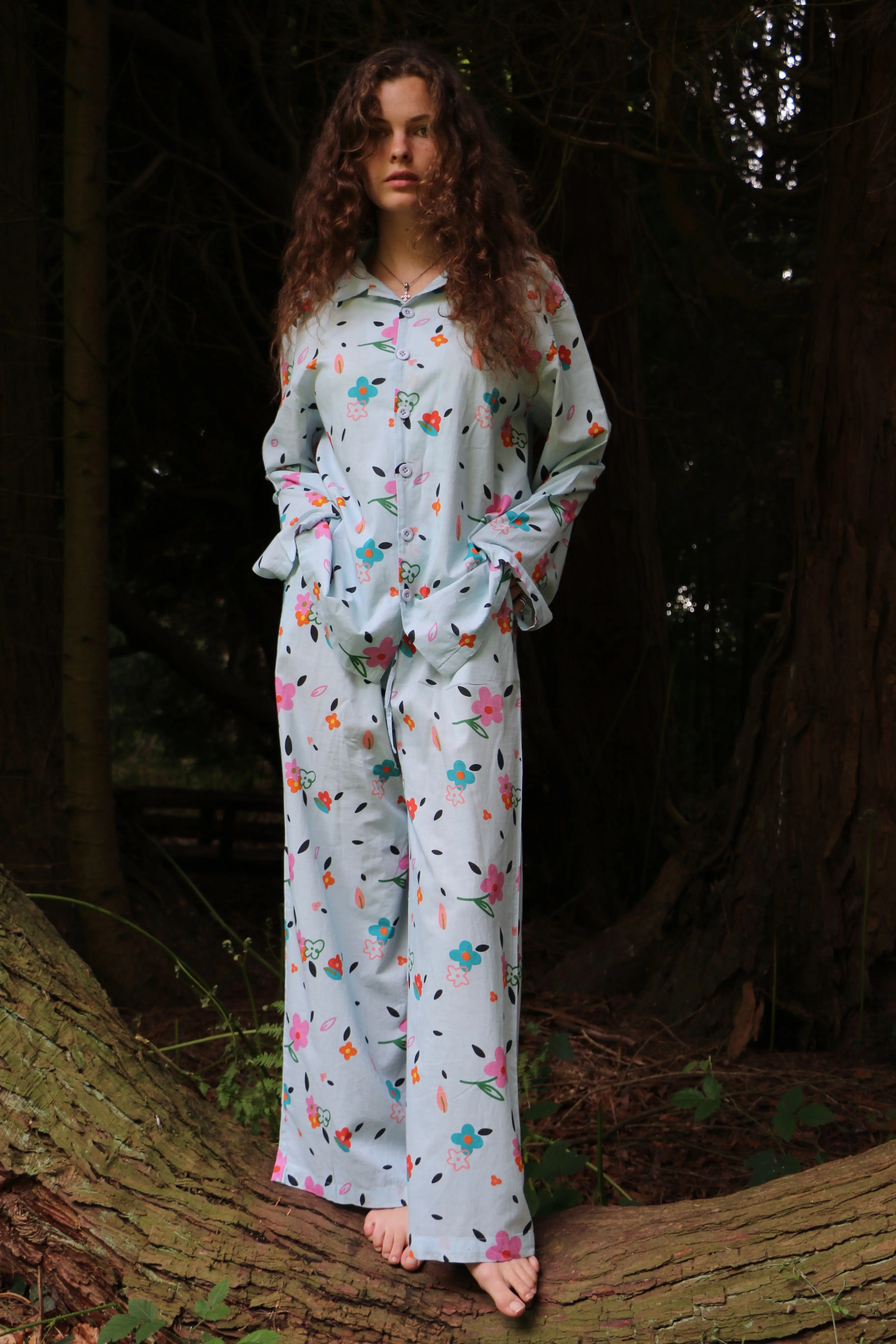 Can Confetti (Blue) Unisex Cotton Pyjama Trouser / Pyjama Trouser Set