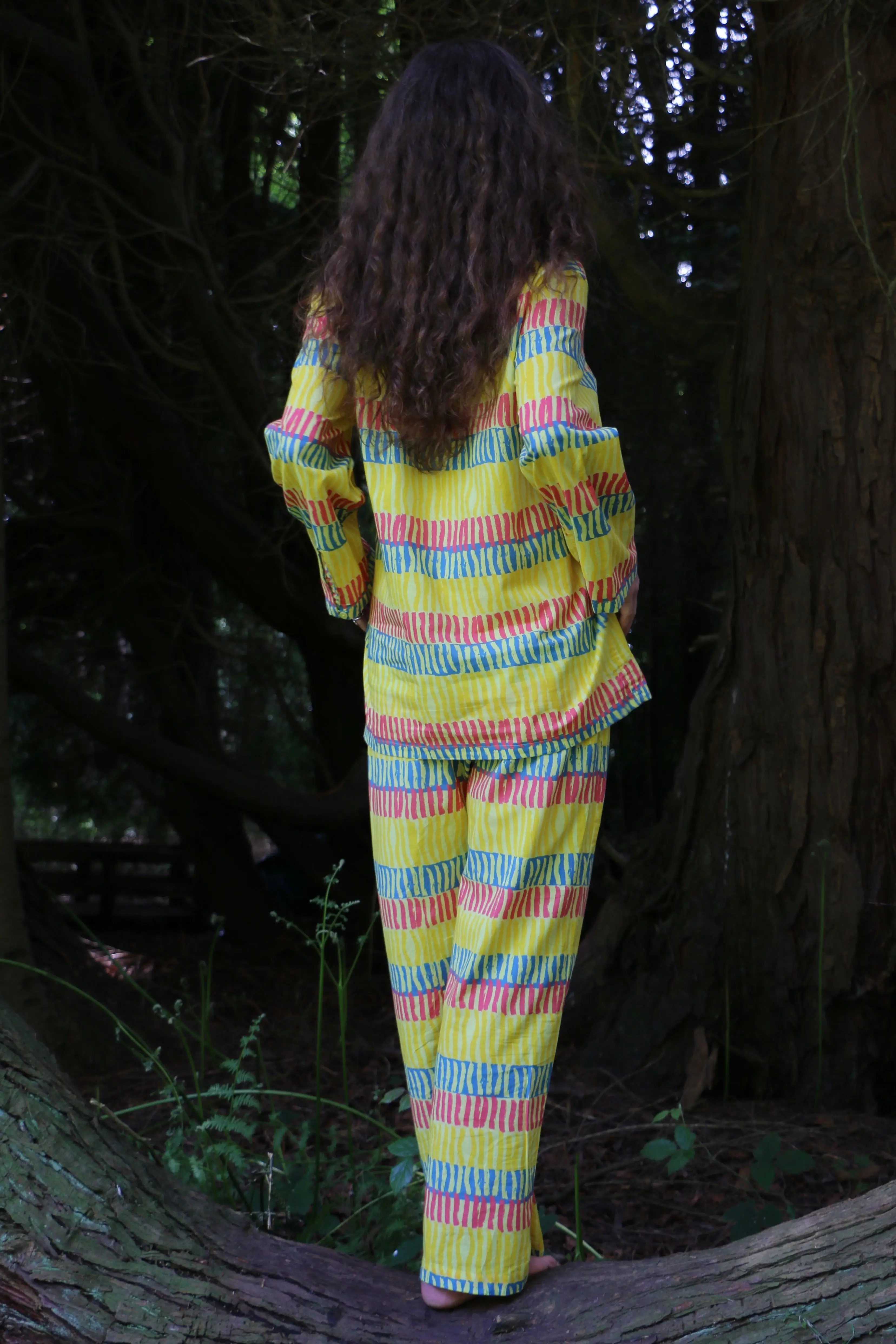 Can Noodle (Yellow) Unisex Cotton Pyjama Trouser / Pyjama Trouser Set - Image 2