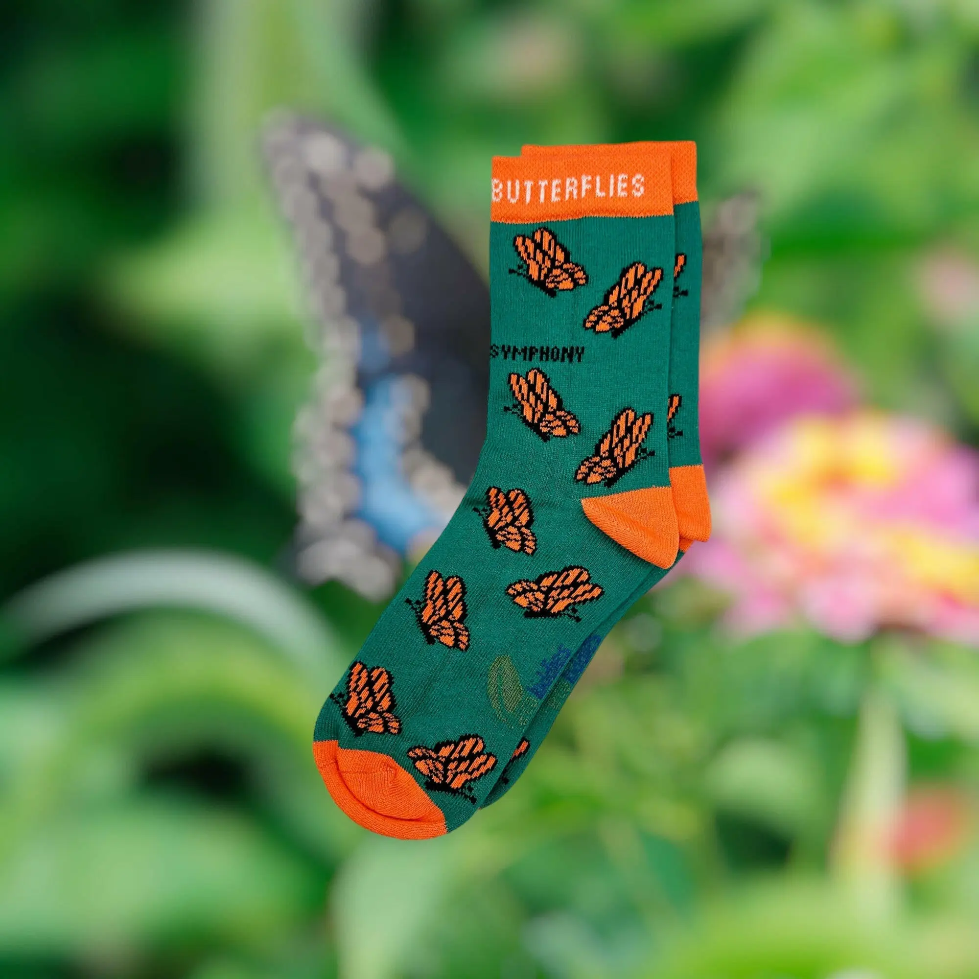 Carefree Butterflies Organic Cotton Kids Socks - Image 3