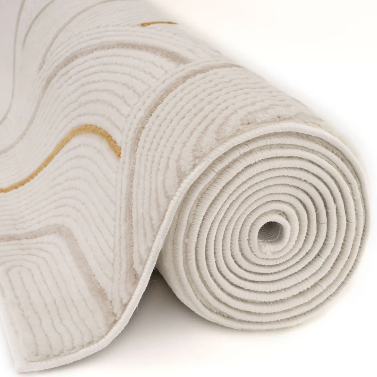 Carmel Cream-Gold Geometric Rug | 6070 - Image 5