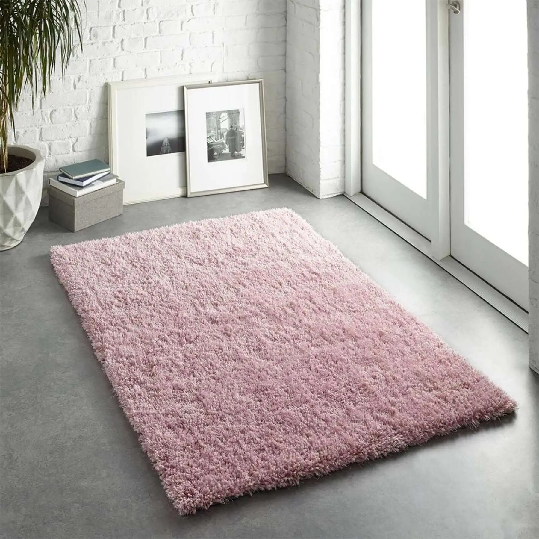 Chicago Pink Shaggy Rug - Image 2