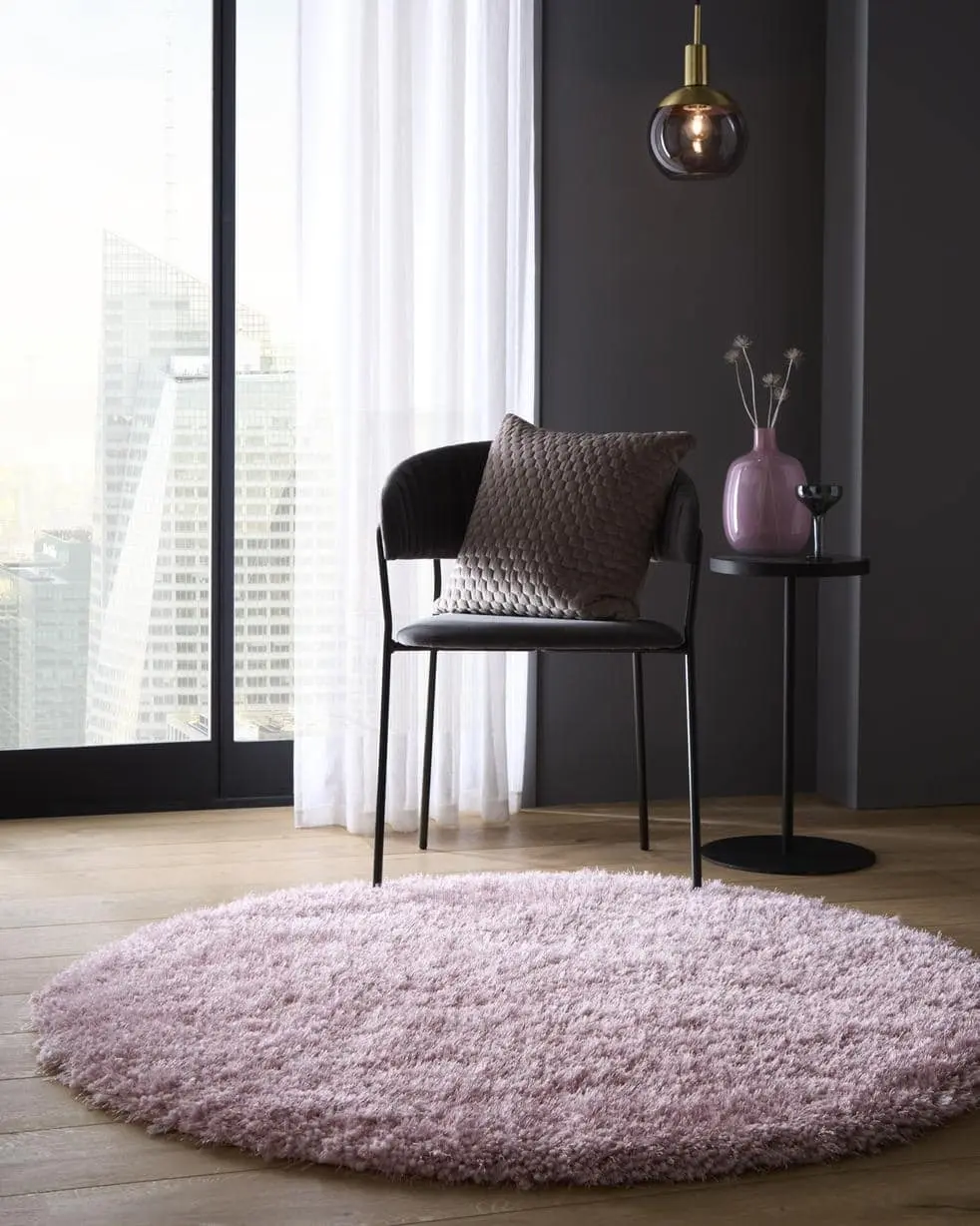 Chicago Pink Shaggy Rug - Image 7