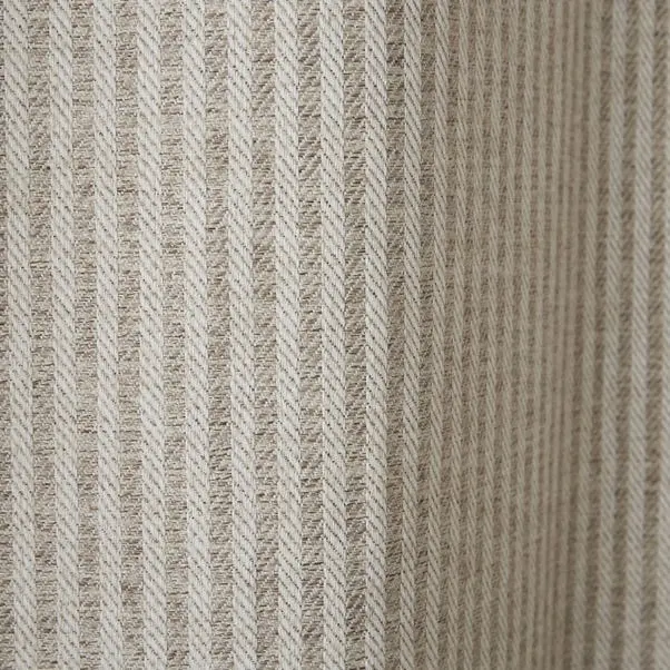 Natural Churchgate Herringbone Stripe Eyelet Curtains - Image 2