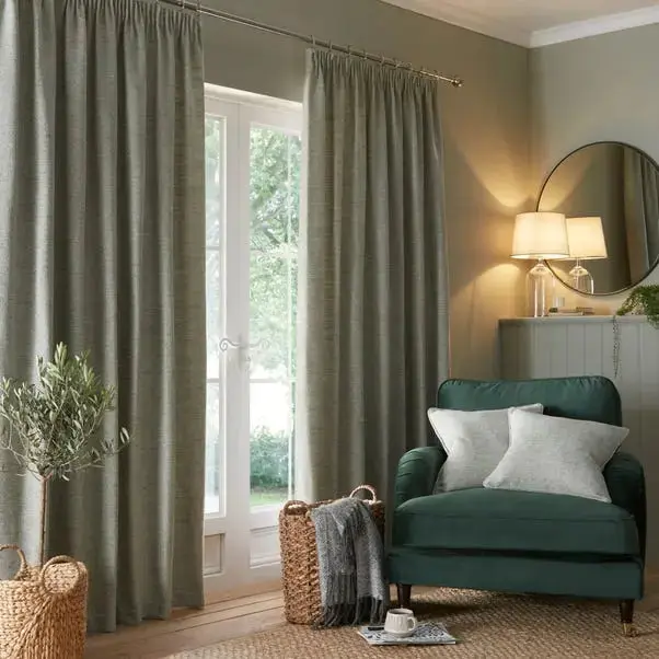 Churchgate Swithland Herringbone Pencil Pleat Curtains - Image 8