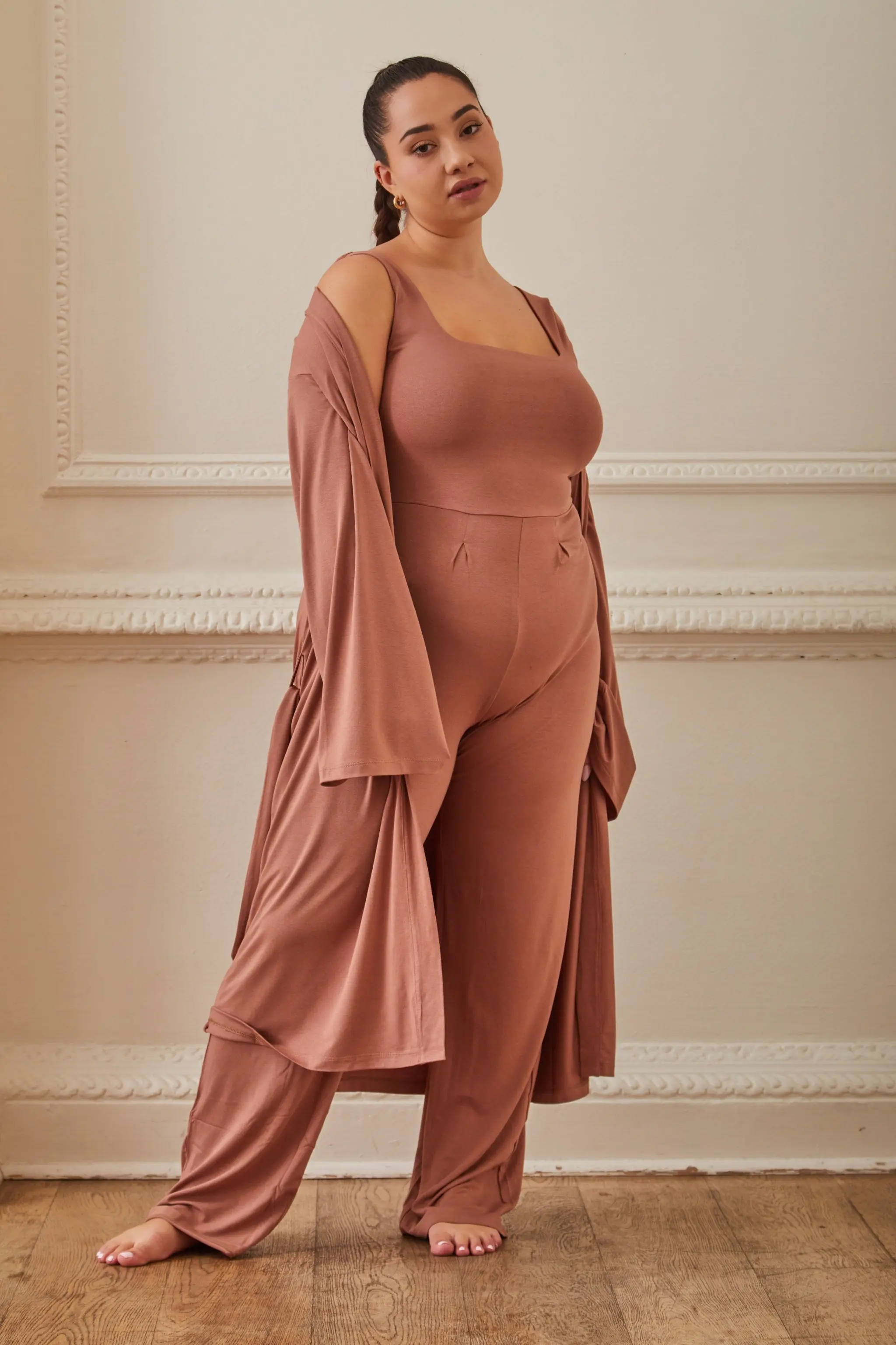 Ciara Organic Cotton Jumpsuit - Cappuccino - Image 2