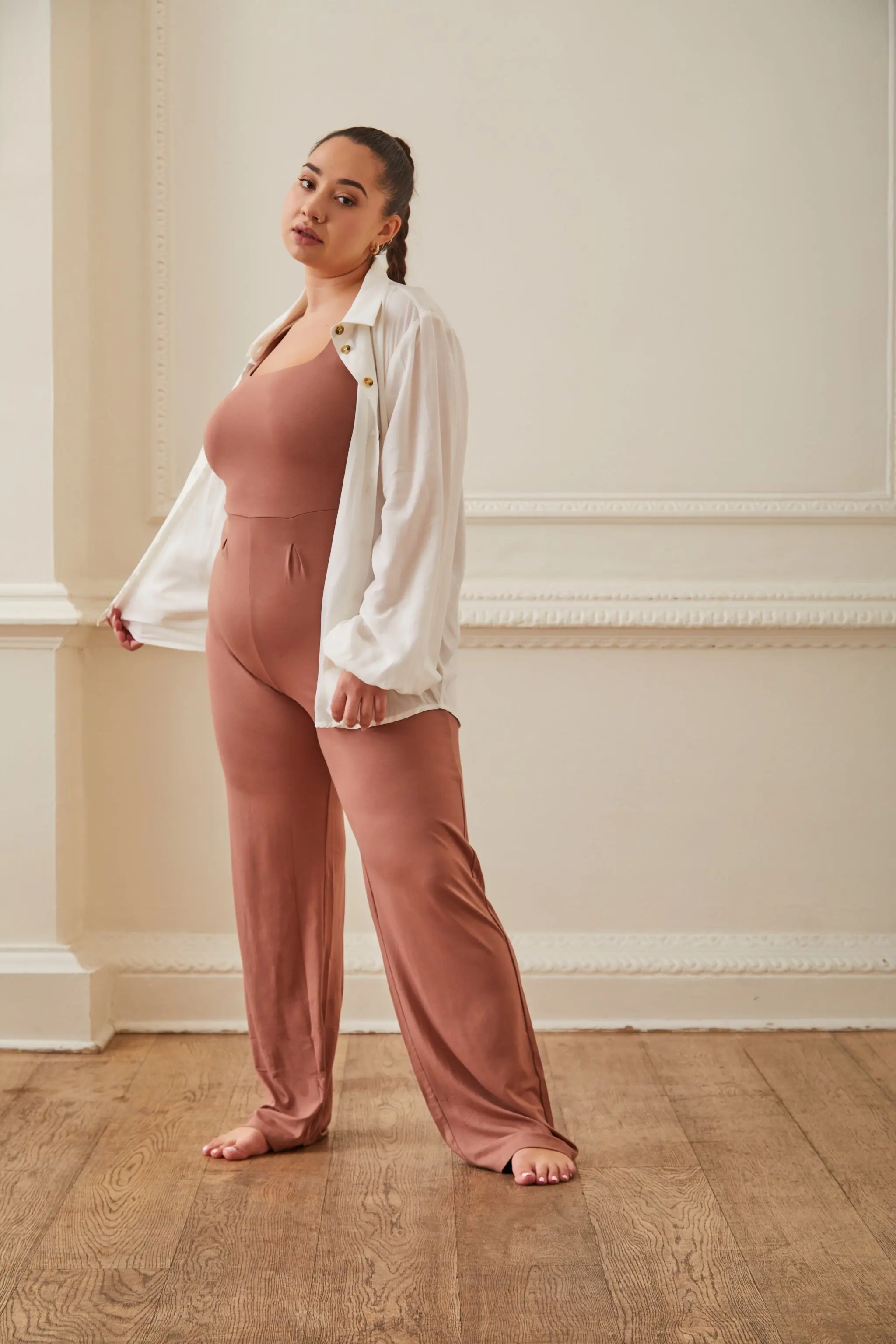 Ciara Organic Cotton Jumpsuit - Cappuccino - Image 6