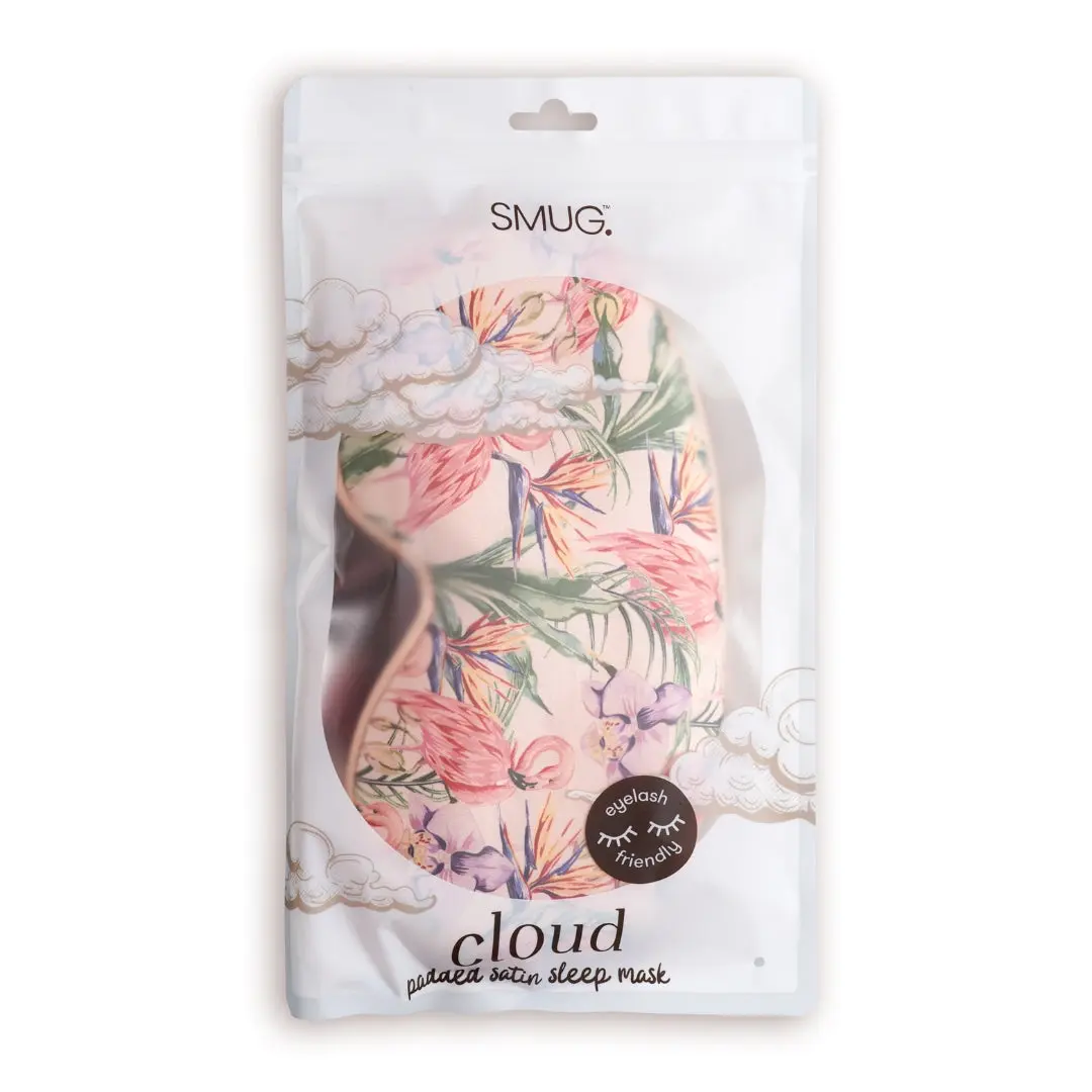 Flamingo Paradise Cloud Padded Satin Sleep Mask - Image 4