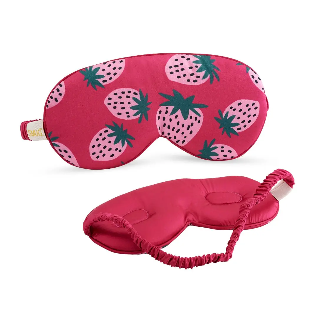 Strawberry Dreams Cloud Padded Satin Sleep Mask - Image 3