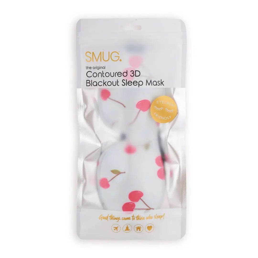 Blue Cherries Contoured 3D Blackout Sleep Mask - Image 2