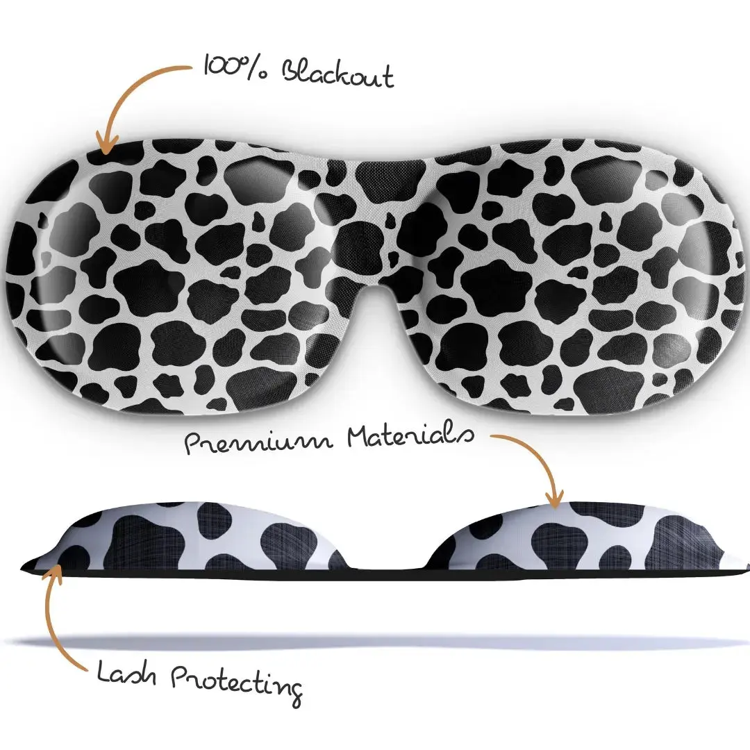 Cow Contoured 3D Blackout Sleep Mask - Image 5